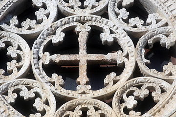 Image showing Rose Window, Church of Assumption of the Blessed Virgin Mary in Pag, Croatia