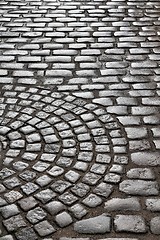 Image showing Cobbled square