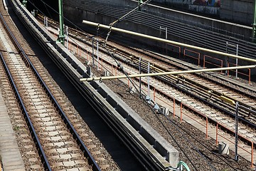 Image showing Railway tracks in Vienna