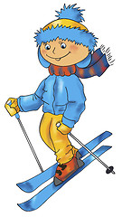 Image showing Skiing boy