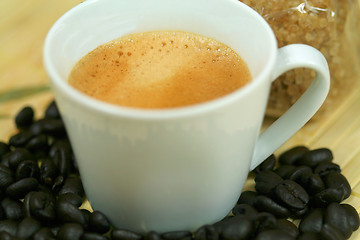 Image showing Fresh brewed espresso