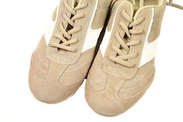 Image showing Beige sneakers