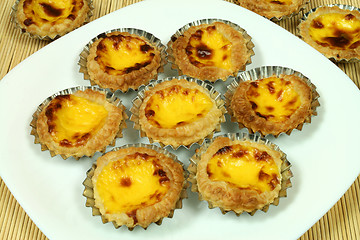 Image showing Portuguese egg tarts