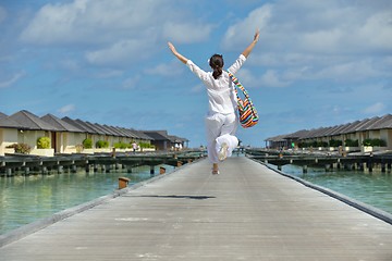 Image showing happy woman enjoy  summer time