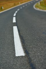 Image showing road through the green field