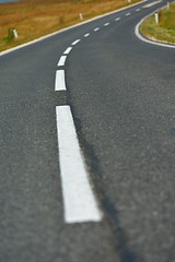 Image showing road through the green field