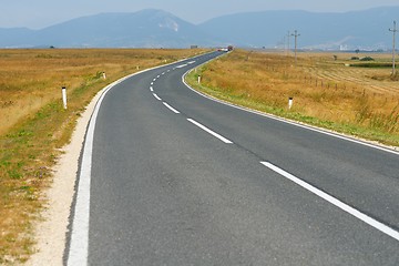 Image showing road through the green field