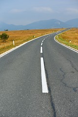 Image showing road through the green field