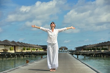 Image showing happy woman enjoy  summer time