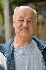 Image showing Portrait of smiling elderly man
