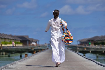 Image showing happy woman enjoy  summer time