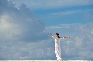 Image showing happy woman enjoy  summer time