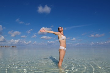 Image showing happy woman enjoy  summer time