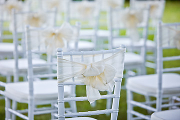 Image showing decorative wedding chairs