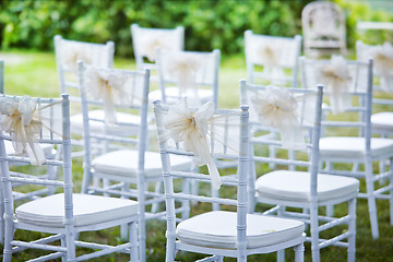 Image showing decorative wedding chairs