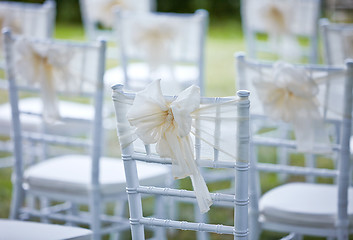 Image showing decorative wedding chairs