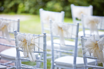 Image showing decorative wedding chairs