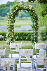 Image showing decorative wedding chairs