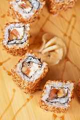 Image showing sesame sushi rolls