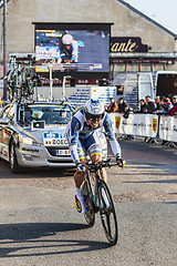 Image showing The Cyclist Kris Boeckmans- Paris Nice 2013 Prologue in Houilles