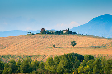 Image showing Tuscany landscape in Val d'Orcia