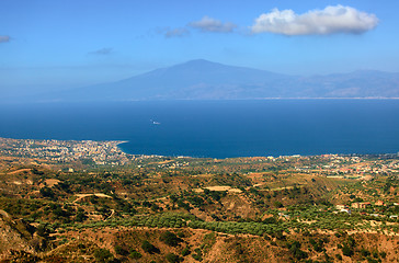 Image showing View on Etna from Aspromonte