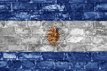 Image showing Argentinian flag on wall