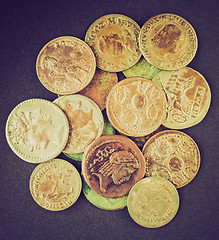 Image showing Retro look Roman coins