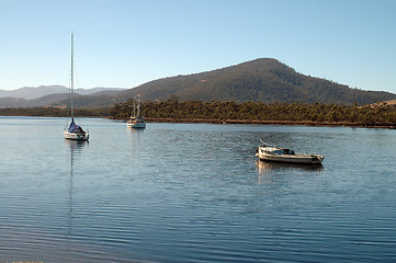 Image showing Huon River boats