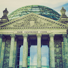 Image showing Retro look Berlin Reichstag