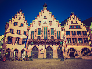 Image showing Retro look Frankfurt city hall