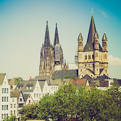 Image showing Retro look Koeln Dom