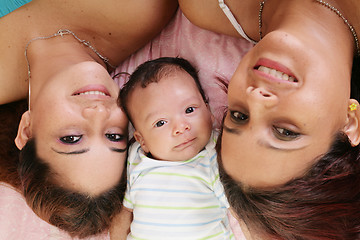 Image showing Latin mother with daughter and aunt