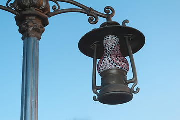 Image showing Lantern on the street its original form as an antique lamp.