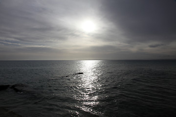 Image showing View of sky and sea few minutes before storm.