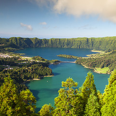 Image showing Famous caldera on Azores