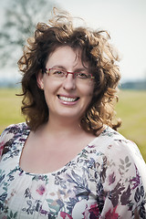 Image showing Laughing brunette woman