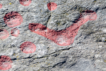 Image showing Bronze age rock carvings