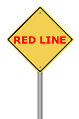 Image showing Warning Sign Red Line