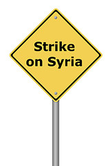 Image showing Warning Sign Strike on Syria