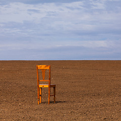 Image showing The chair on the field
