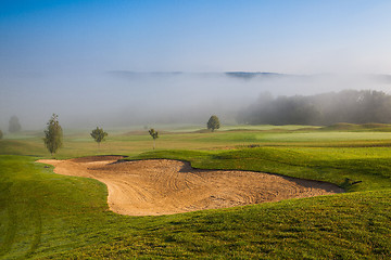 Image showing Summer on the empty golf course