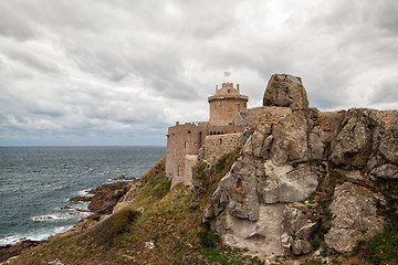 Image showing Fort La Latte - fortress on the coast in Brittany