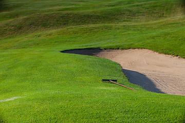 Image showing Summer on the empty golf course