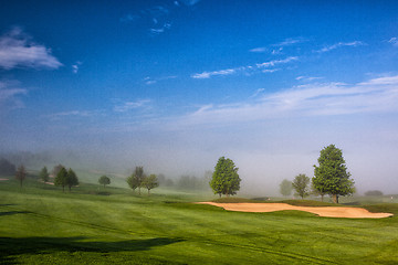 Image showing Golf course on the hills