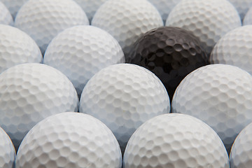 Image showing Different golf balls