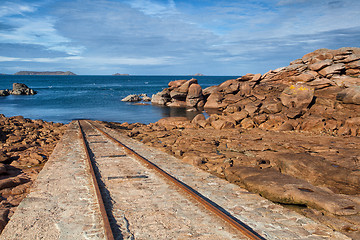 Image showing On the impressive coast in Brittany