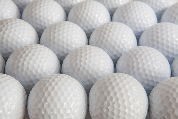 Image showing White golf balls 