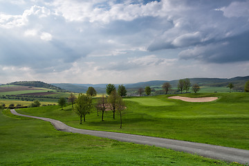 Image showing Golf course on the hills