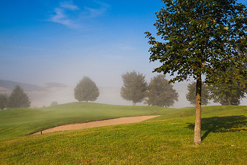 Image showing Summer on the empty golf course